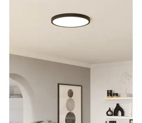 Svietidlá Eglo 901301-LED Stropné svietidlo FUEVA LED/17W/230V 2700/4000/6500K pr.38,9cm čierna 901301
