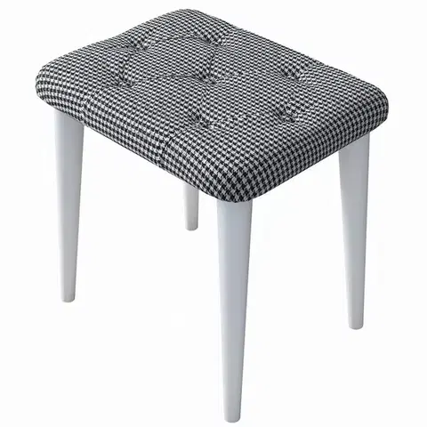 Taburetky do obývačky NAP taburetka na nožičkách, čierna/biela