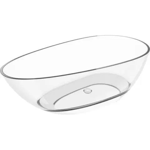 Vane MEXEN - Glass clear voľne stojaca vaňa transparentná 170 x 85, korok chróm 58061708508