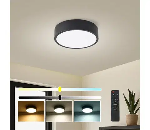 Svietidlá Brilagi - stmievateľné LED svietidlo POOL LED/18W/230V 3000-6000K 20 cm čierna + diaľkový ovládač BRI542