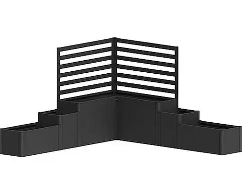 Truhlíky Biohort Vyvýšený záhon BIOHORT Davinci 1 - 299 x 299 x 168 cm (tmavo šedá metalíza)