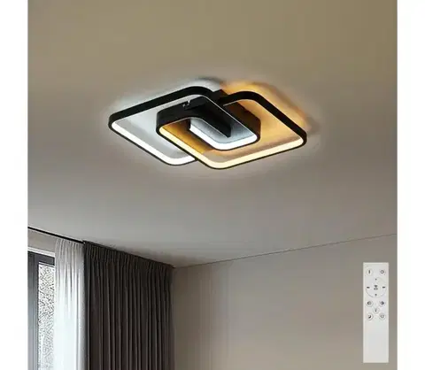 Svietidlá BRILAGI - Stmievateľné LED stropné svietidlo VELO LED/64W/230V 48x48 cm + diaľkové ovládanie BRC2243-64W/CR