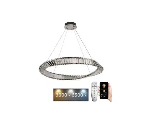 Svietidlá  LED Stmievateľný krištáľový luster na lanku LED/50W/230V + diaľkové ovládanie J6350/CH