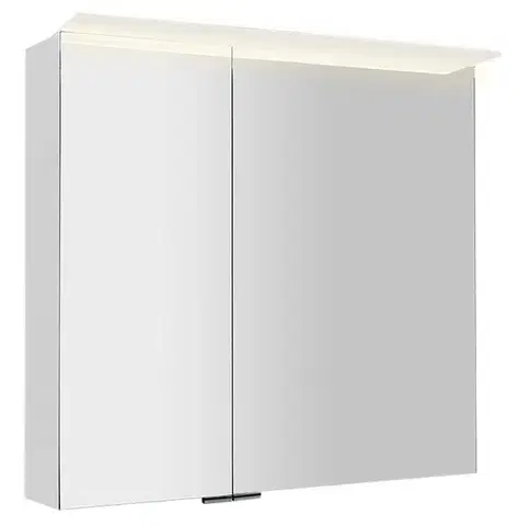 Kúpeľňový nábytok SAPHO - LINEX galérka s LED osvetlením, 80x70x15cm, biela LX080-0030