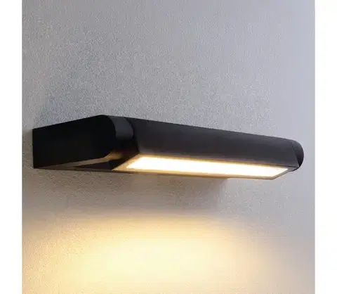 Svietidlá BRILAGI - LED Vonkajšie nástenné svietidlo SALERNO LED/12W/230V 35,5 cm čierna IP65 WO-HR60281-350-OEM-BLK