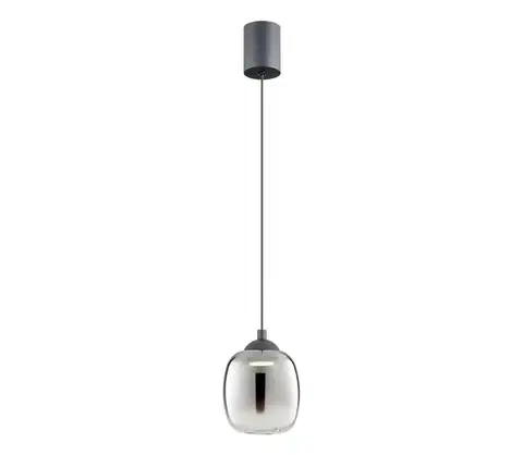 Svietidlá Redo 01-3486 - LED luster na lanku KHADI LED/6W/230V CRI90 pr.12 cm čierna/dymová 01-3486