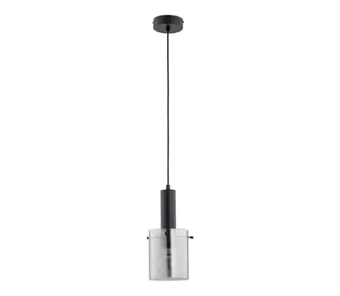 Svietidlá  Luster na lanku CELIA 1xE27/60W/230V čierna 61338