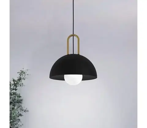 Svietidlá Eglo 99693 - Luster na lanku CALMANERA 1xE27/40W/230V čierna 99693