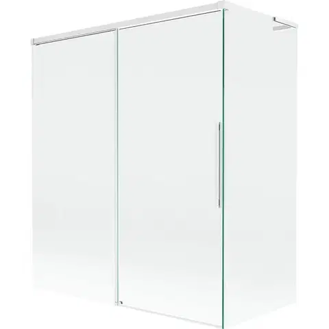 Sprchové dvere MEXEN/S - Rox L vaňová zástena 2-krídlová posuvná 140 + 70 x 150, transparent, biela 8C9L-140-070-20-00