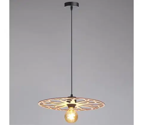 Svietidlá HEXE Luster na lanku FALCO 1xE27/60W/230V pr. 40 cm béžová 0714