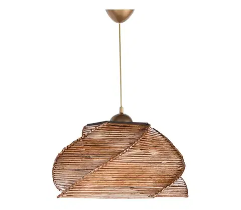 Svietidlá  Luster na lanku PENTAGONE 1xE27/60W/230V hnedá 390FLH1606