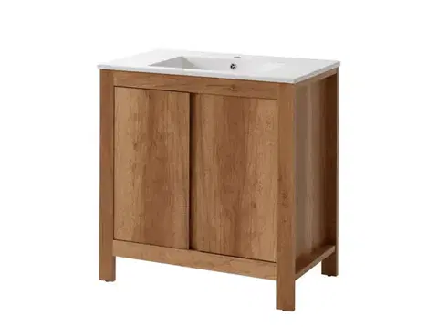 Skrinky do kúpeľne ArtCom Skrinka pod umývadlo CLASSIC Oak 821 | 80 cm