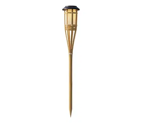 LED osvetlenie  LED Solárna lampa BAMBOO LED/1,2V 150 mAh 1800K 56 cm IP44 béžová EKO2503