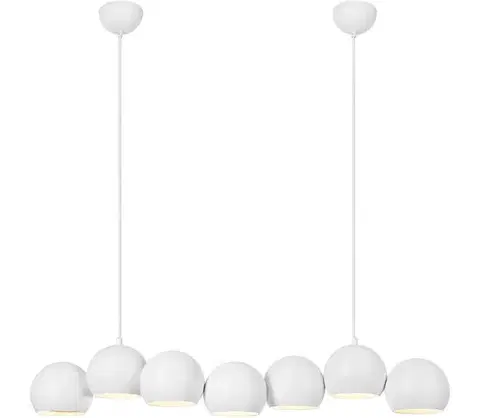 Svietidlá Markslöjd 108859 - Luster na lanku CUPOLO 7xE14/40W/230V biela 108859