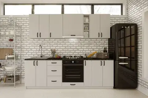 Kuchynské linky DAISY M 240 jednoduchá kuchynská linka 240 cm, kašmír