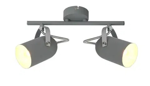 Nástenné svetlá Sivá nástenná lampa s pásikom E14