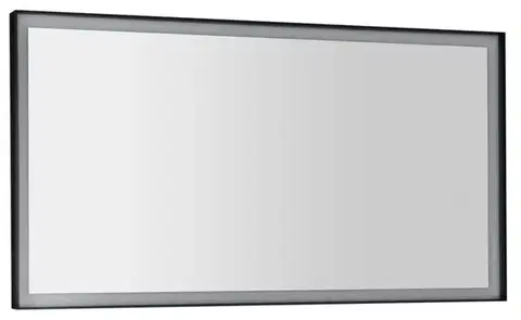 Kúpeľňové zrkadlá SAPHO - SORT zrkadlo s LED osvetlením 120x70cm, čierna mat ST120