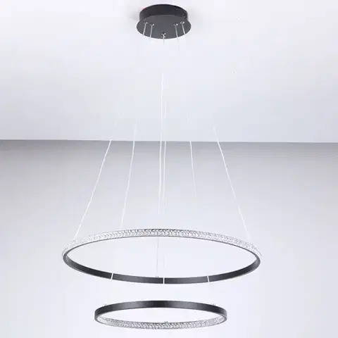 Lampy nad stôl do jedálne Závesné svietidlo SUPRA BLACK AH-SULED48BL LED LW1