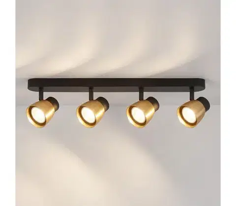 Svietidlá BRILAGI - Bodové svietidlo NUGGET 4xGU10/30W/230V čierna/zlatá WO-OEM-25CF-D04-BG