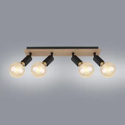 Moderné lampy do obývačky Stropné svietidlo 54008-4NH čierno-hnedé LS4