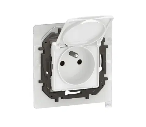 Predlžovacie káble Legrand - Vonkajšia domová zásuvka bez rámika 250V/16A NILOE IP44 biela NP3108WH