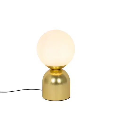 Stolné lampy Stolná lampa Hotel Chic zlatá s opálovým sklom - Pallon Trend