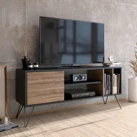 TV stolíky TV stolík Mistico (140) - Walnut, Black
