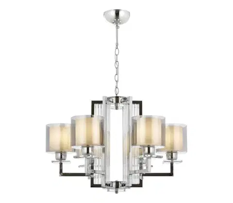 Svietidlá  Závesný luster na reťazi VARANA 6xE27/40W/230V lesklý chróm 301AUR1187
