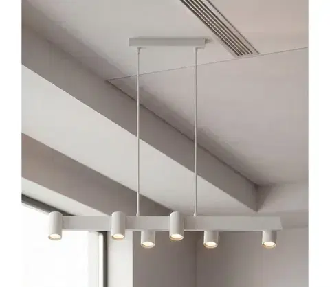 Svietidlá BRILAGI - Závesné svietidlo na lanku SELE 6xGU10/30W/230V biele WO-SELEP-A02-WHT-OEM