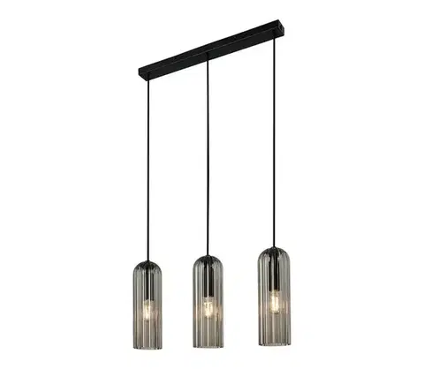 Svietidlá Nordlux - Luster na lanku MIELLA 3xE27/25W/230V čierny/dymový 2412533047
