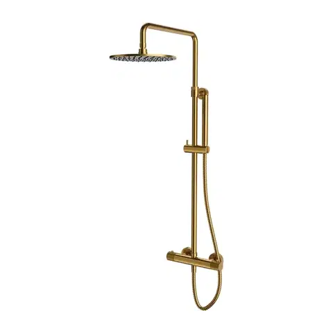 Sprchy a sprchové panely OMNIRES - CONTOUR termostatický sprchový stĺp zlatá kartáčovaná /GLB/ CT8044GLB