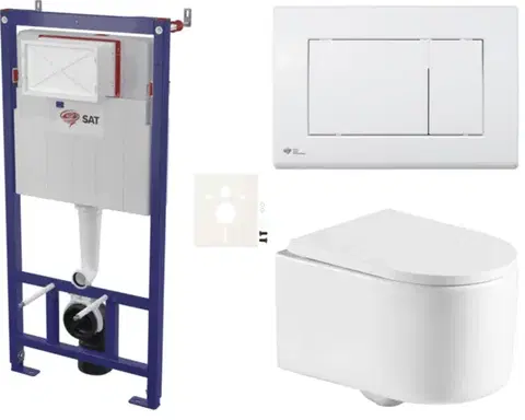 Záchody Závěsný WC set do lehkých stěn / předstěnová SAT SIKOSSREX7220K SIKOSSREX7220K
