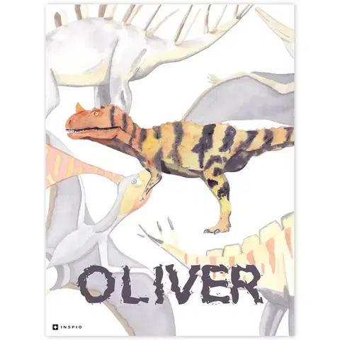 Obrazy do detskej izby Obrazy na stenu do detskej izby - Dinosaurus s menom