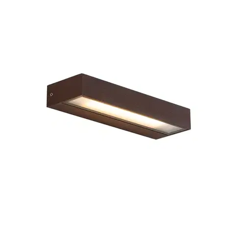 Vonkajšie nástenné svietidlá Moderné nástenné svietidlo hrdzavo hnedé 22 cm vrátane LED IP65 - Hannah