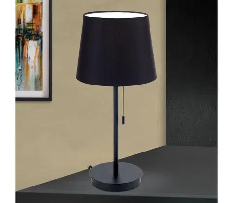 Lampy Orion LA 4-1205/1 - Stolná lampa s USB portom LUDWIG 1xE27/40W/230V čierna LA 4-1205/1 schwarz