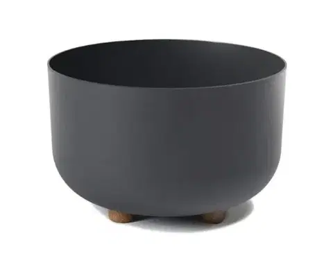 Kvetináče a truhlíky Kinekus Kvetináč plastový SOFIA priemer 270 mm, antracit, výška 170 mm