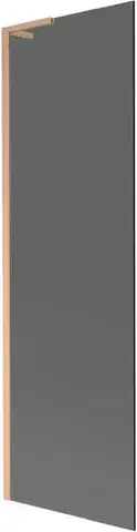 Sprchové dvere MEXEN/S - Next L vaňová zástena FIX 60 x 150, grafit, meď kartáčovaná 895-060-000-03-40-65