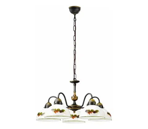 Svietidlá Kolarz 731.85.121 - Luster na reťazi NONNA 5xE27/75W/230V víno/jahody 731.85.121