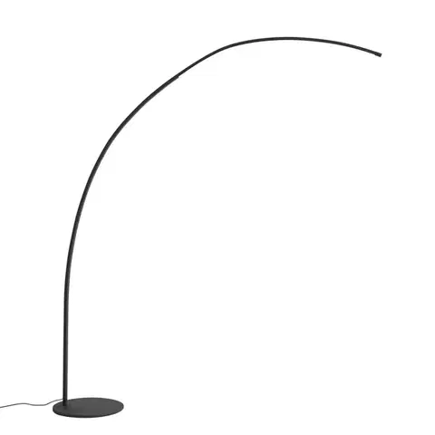 Oblúkové lampy Moderná oblúková lampa čierna vrátane LED s dotykovým stmievačom - Arlow