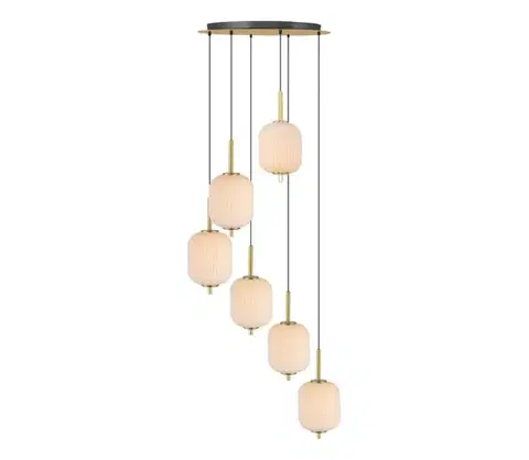 Svietidlá Zuma Line 003064-034750- LED závesné svietidlo na lanku AKARI LED/34W/230V pr. 50,5 cm zlaté 003064-034750