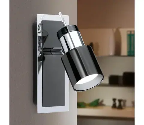 Svietidlá Eglo 30832 - LED bodové svietidlo DAVIDA 1 1xGU10/5W/230V čierna 30832