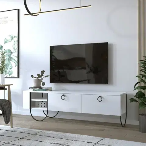 TV stolíky TV stolík Norfolk Tv Stand - White