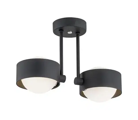 Svietidlá Argon 7089 - Luster na tyči MASSIMO PLUS 2xG9/6W/230V čierna 7089
