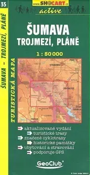 Turistika, skaly Šumava Trojmezí Pláně 1:50 000