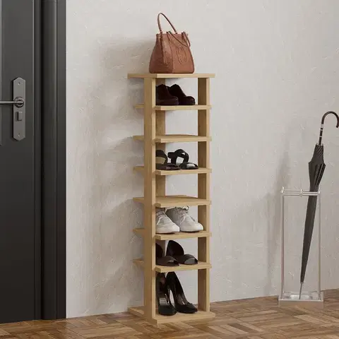 Botníky KAYA vysoký regál na topánky, dub Sapphire