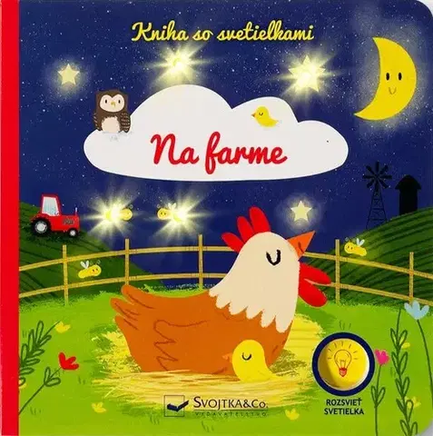 Leporelá, krabičky, puzzle knihy Kniha so svetielkami - Na farme