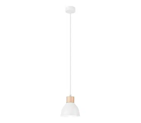 Svietidlá  Luster na lanku NICO 1xE27/60W/230V biela LM-1.143 white