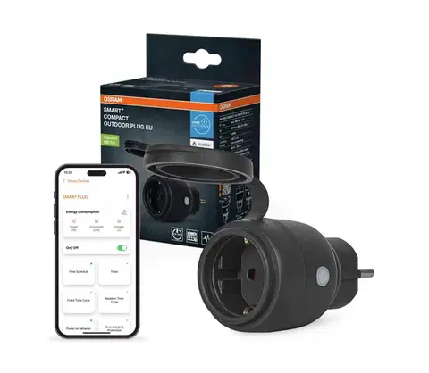 LED osvetlenie Osram - Inteligentná vonkajšia zásuvka SMART+ MATTER SCHUKO 3680W/230V/16A IP44 Wi-Fi 4099854419249