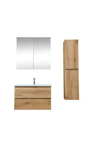 Kúpeľňový nábytok Kúpeľňová skrinka s umývadlom SAT B-Way 79x50x45 cm dub mat KSETBWAY22 KSETBWAY22