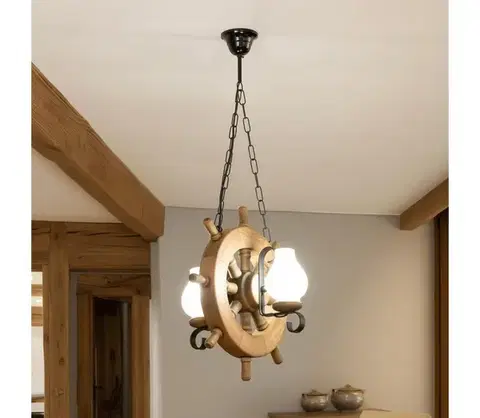 Svietidlá BRILAGI - Luster na reťazi TIMONA 2xE14/40W/230V buk EX-01006